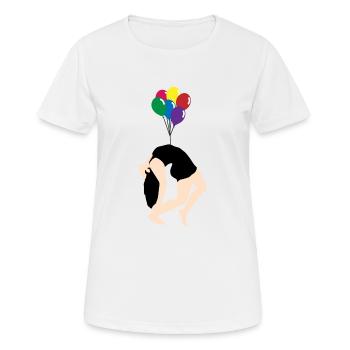 Balloon - T-shirt respirant Femme - blanc - Devant - AI Model Female 172 dark (172cm)