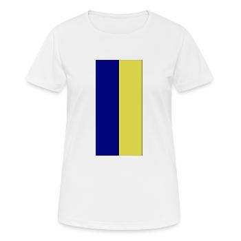 Blue Yellow Colors - Women's Breathable T-Shirt - white - Front - AI Model Female 172 dark (172cm)