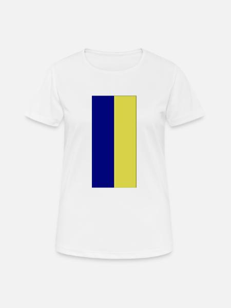 Blau Gelb Farben - Frauen T-Shirt atmungsaktiv - Weiß