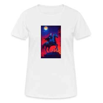 Le Night Rider - T-shirt respirant Femme - blanc - Devant - AI Model Female 172 dark (172cm)