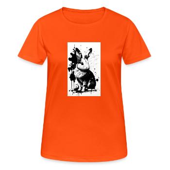 Lapin mignon - T-shirt respirant Femme - orange néon - Devant - AI Model Female 172 dark (172cm)