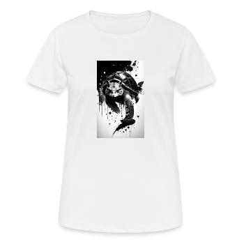 Ruhige Schildkröten - Frauen T-Shirt atmungsaktiv - Weiß - Vorne - AI Model Female 172 dark (172cm)