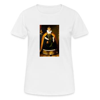 Angela Merkel als Barock-Monarchin - Frauen T-Shirt atmungsaktiv - Weiß - Vorne - AI Model Female 172 dark (172cm)
