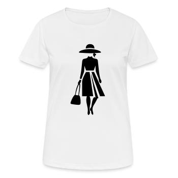 Der Stil einer stilvollen Dame - Frauen T-Shirt atmungsaktiv - Weiß - Vorne - AI Model Female 172 dark (172cm)