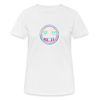 Neon smile - Frauen T-Shirt atmungsaktiv - Weiß - Vorne - AI Model Female 172 dark (172cm)