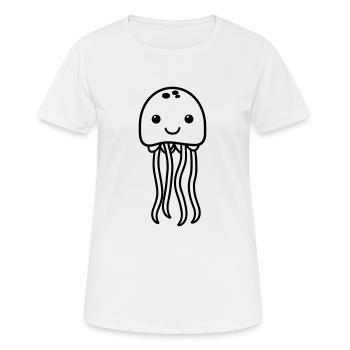 Méduse - T-shirt respirant Femme - blanc - Devant - AI Model Female 172 dark (172cm)
