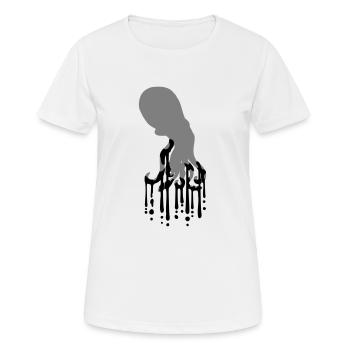 Tentacle Octopus Ink Drop Graffiti Spray Cool - Women's Breathable T-Shirt - white - Front - AI Model Female 172 dark (172cm)