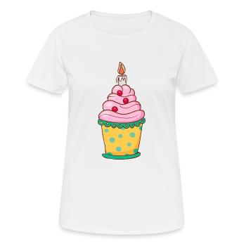 Cupcake muffin cake baking sweets tartlets - Women's Breathable T-Shirt - white - Front - AI Model Female 172 dark (172cm)