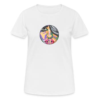 Schweigen Gesicht - Shut up - Frauen T-Shirt atmungsaktiv - Weiß - Vorne - AI Model Female 172 dark (172cm)