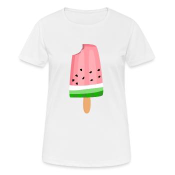 | de crème glacée au melon Sucettes glacées - T-shirt respirant Femme - blanc - Devant - AI Model Female 172 dark (172cm)