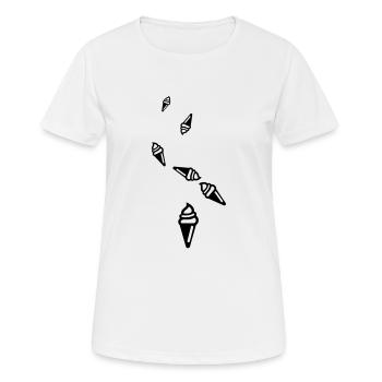 Icône d’icône de glace - T-shirt respirant Femme - blanc - Devant - AI Model Female 172 dark (172cm)