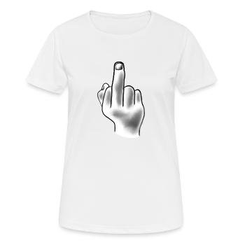 fuck you - Women's Breathable T-Shirt - white - Front - AI Model Female 172 dark (172cm)