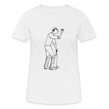 cricket player - Women's Breathable T-Shirt - white - Front - AI Model Female 172 dark (172cm)