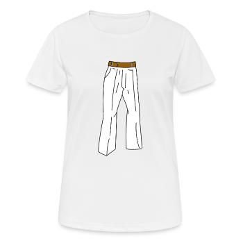 White pants - Women's Breathable T-Shirt - white - Front - AI Model Female 172 dark (172cm)