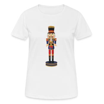 Casse-noisette batteur - T-shirt respirant Femme - blanc - Devant - AI Model Female 172 dark (172cm)
