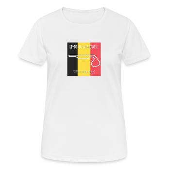 « Circuit de Revolver » - T-shirt respirant Femme - blanc - Devant - AI Model Female 172 dark (172cm)