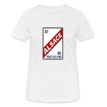 Licence Alsace - T-shirt respirant Femme - blanc - Devant - AI Model Female 172 dark (172cm)