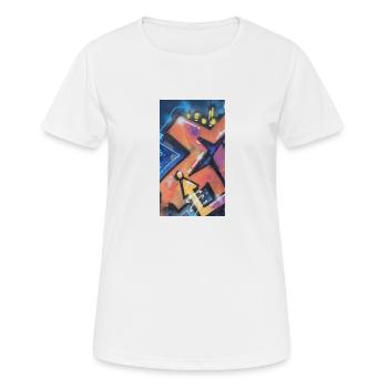 Graffiti Kunst - Frauen T-Shirt atmungsaktiv - Weiß - Vorne - AI Model Female 172 dark (172cm)