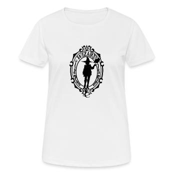 Witch RPG T-Shirt für Rollenspieler - Frauen T-Shirt atmungsaktiv - Weiß - Vorne - AI Model Female 172 dark (172cm)