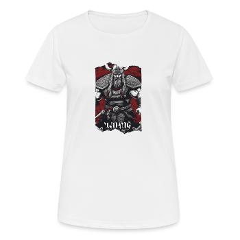 Guerrier Viking Vaillant nordique Scandinave - T-shirt respirant Femme - blanc - Devant - AI Model Female 172 dark (172cm)