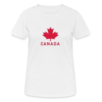 Canada Leaf einfarbig - Frauen T-Shirt atmungsaktiv - Weiß - Vorne - AI Model Female 172 dark (172cm)