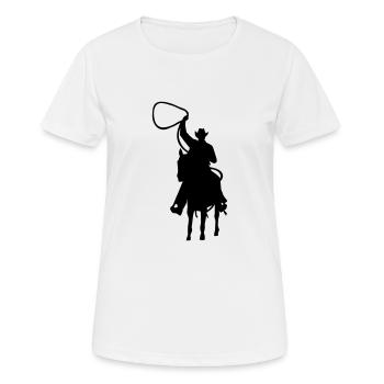 Cowboy - Women's Breathable T-Shirt - white - Front - AI Model Female 172 dark (172cm)