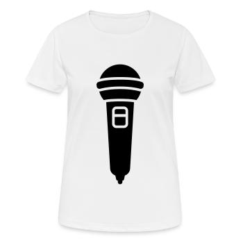 Microphone icon - Women's Breathable T-Shirt - white - Front - AI Model Female 172 dark (172cm)