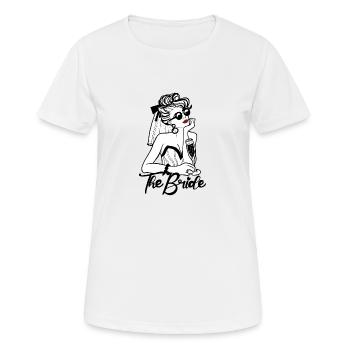 La mariée - Die Braut - Hochzeit - JGA - T-shirt respirant Femme - blanc - Devant - AI Model Female 172 dark (172cm)