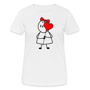 Partnerlook, Lovestory, Girl, Valentinstag - Frauen T-Shirt atmungsaktiv - Weiß - Vorne - AI Model Female 172 dark (172cm)