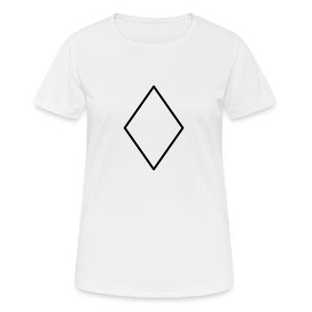 Mathematik Symbol - Raute - Frauen T-Shirt atmungsaktiv - Weiß - Vorne - AI Model Female 172 dark (172cm)