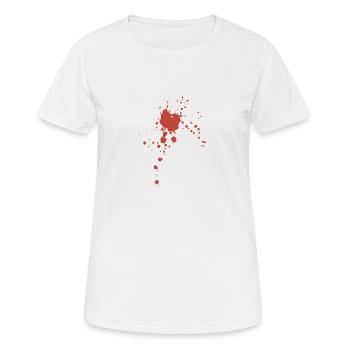 Blut Spritzer - Frauen T-Shirt atmungsaktiv - Weiß - Vorne - AI Model Female 172 dark (172cm)