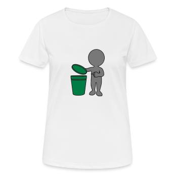 Trash homme 3c - T-shirt respirant Femme - blanc - Devant - AI Model Female 172 dark (172cm)
