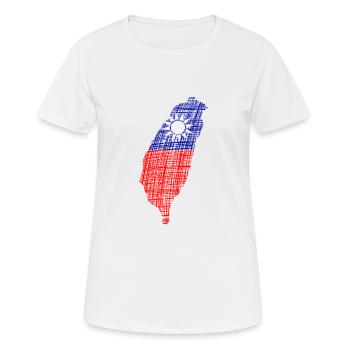 Taiwan - Frauen T-Shirt atmungsaktiv - Weiß - Vorne - AI Model Female 172 dark (172cm)