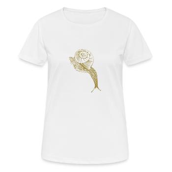 Brown snail - Women's Breathable T-Shirt - white - Front - AI Model Female 172 dark (172cm)