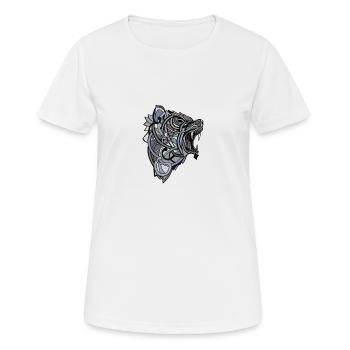 Bär - Frauen T-Shirt atmungsaktiv - Weiß - Vorne - AI Model Female 172 dark (172cm)