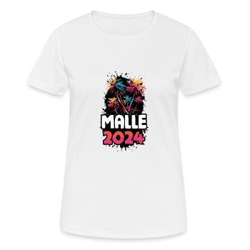 Malle 2024 Voyage de vacances coloré - T-shirt respirant Femme - blanc - Devant - AI Model Female 172 dark (172cm)