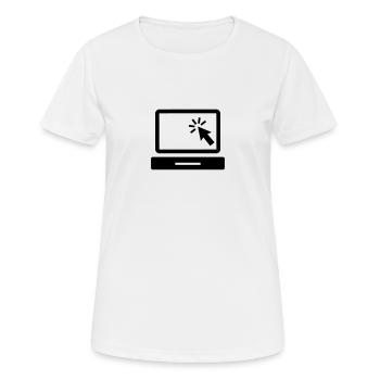 Computer - Women's Breathable T-Shirt - white - Front - AI Model Female 172 dark (172cm)