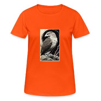 Aigle | Oiseaux | Liberté | Animaux - T-shirt respirant Femme - orange néon - Devant - AI Model Female 172 dark (172cm)