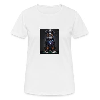 Bouvier bernois - T-shirt respirant Femme - blanc - Devant - AI Model Female 172 dark (172cm)