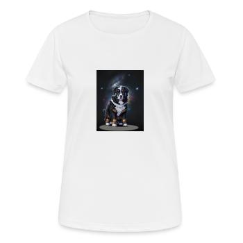 Chiot Bouvier Bernois - T-shirt respirant Femme - blanc - Devant - AI Model Female 172 dark (172cm)