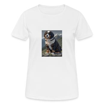 Bouvier bernois - T-shirt respirant Femme - blanc - Devant - AI Model Female 172 dark (172cm)