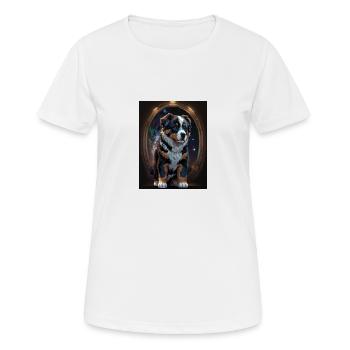 Chiot Bouvier Bernois - T-shirt respirant Femme - blanc - Devant - AI Model Female 172 dark (172cm)