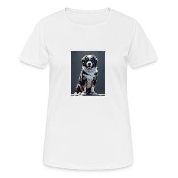 Bouvier bernois - T-shirt respirant Femme - blanc - Devant - AI Model Female 172 dark (172cm)