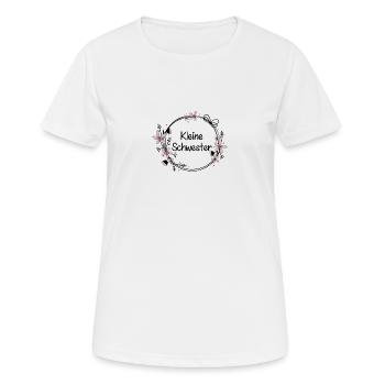 Kleine Schwester - Frauen T-Shirt atmungsaktiv - Weiß - Vorne - AI Model Female 172 dark (172cm)