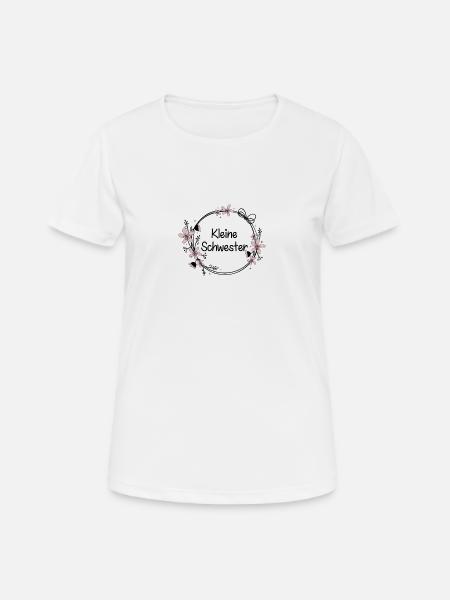 Kleine Schwester - Frauen T-Shirt atmungsaktiv - Weiß