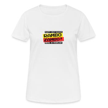 RAMBO ZAMBO ! Faire la fête ce soir ? (Élections au Bundestag) - T-shirt respirant Femme - blanc - Devant - AI Model Female 172 dark (172cm)