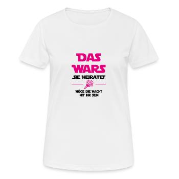 Das wars Sie heiratet - JGA Junggesellinnen - Frauen T-Shirt atmungsaktiv - Weiß - Vorne - AI Model Female 172 dark (172cm)