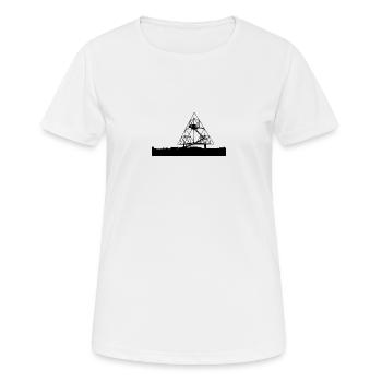 Bottrop tetrahedron - Women's Breathable T-Shirt - white - Front - AI Model Female 172 dark (172cm)