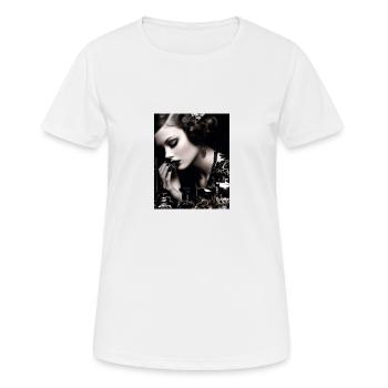 Beautiful woman black & white - Frauen T-Shirt atmungsaktiv - Weiß - Vorne - AI Model Female 172 dark (172cm)