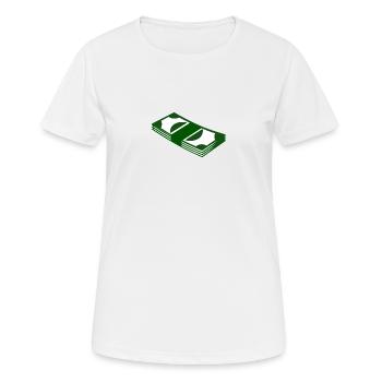 Small stack of money - Women's Breathable T-Shirt - white - Front - AI Model Female 172 dark (172cm)